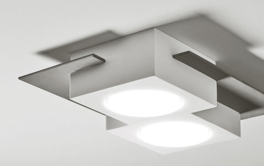 Milet - Lampada soffitto 2 luci RAL 7039