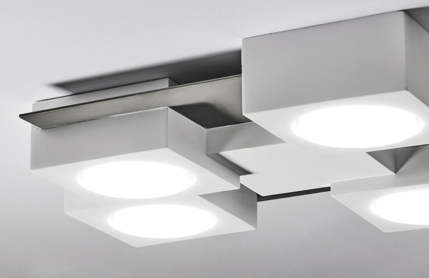 Milet - Lampada soffitto 4 luci RAL 7039
